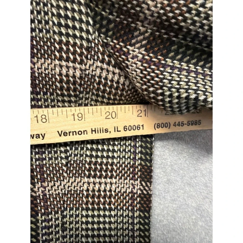 VTG Emily Womens Plaid Blazer Jacket  Wool Blend Career Sz 14 Romania‎